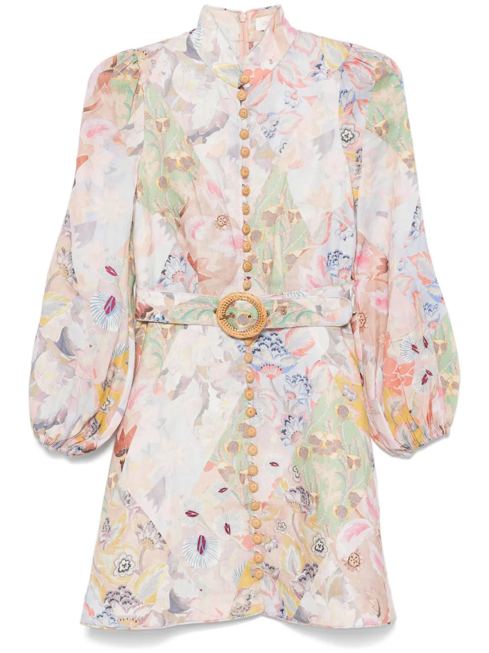 ZIMMERMANN Illustration Mini Dress | Pink | FARFETCH | Farfetch Global