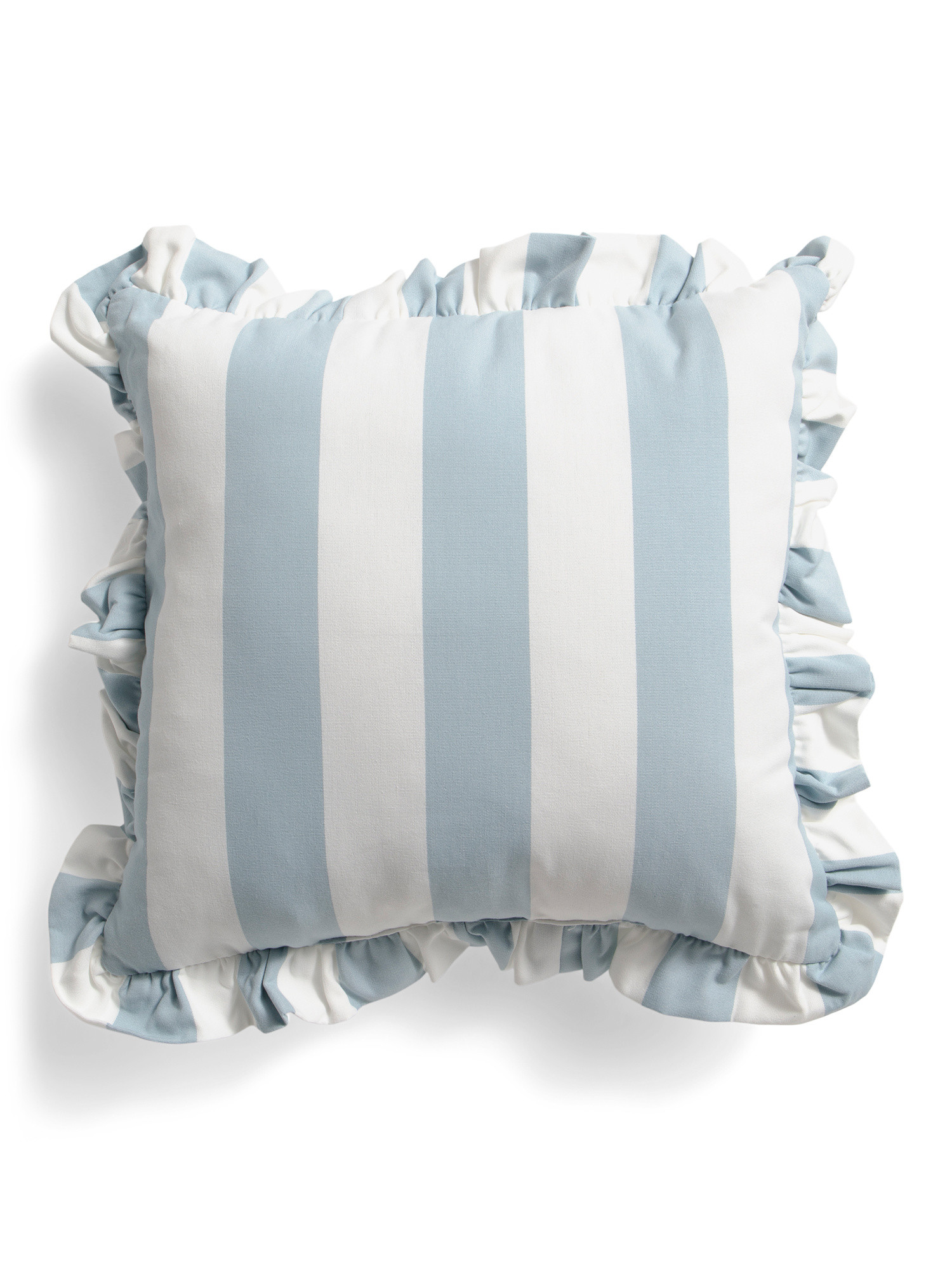 Made In Usa Cabana Striped Ruffle Indoor And Outdoor Pillow | TJ Maxx