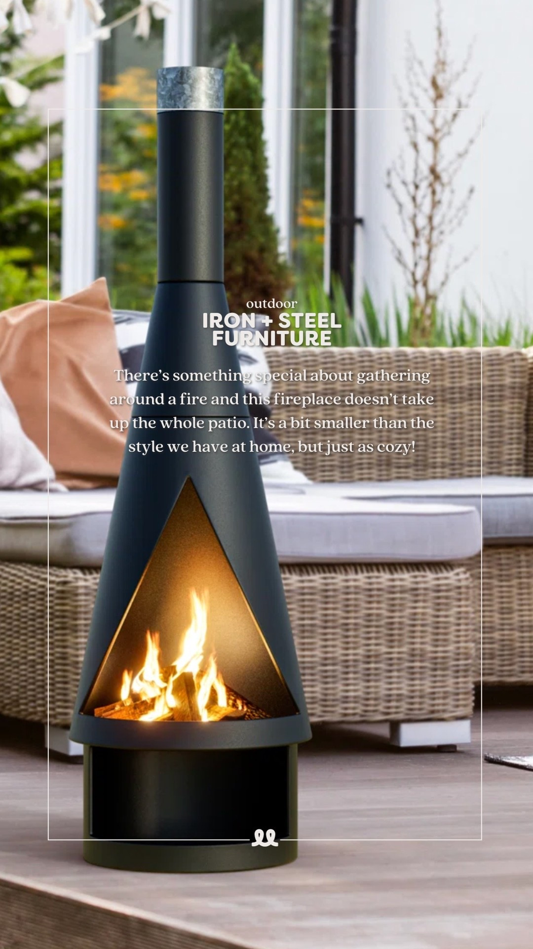 There’s something special about gathering around a fire and this fireplace doesn’t take up the whole patio. It’s a bit smaller than the style we have at home but just as cozy.

#LTKHome