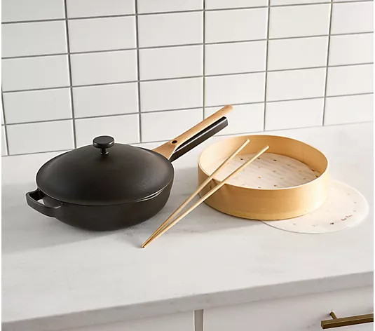 Our Place 10-in-1 Ceramic Nonstick Always Pan 2.0 with Spruce Steamer | QVC