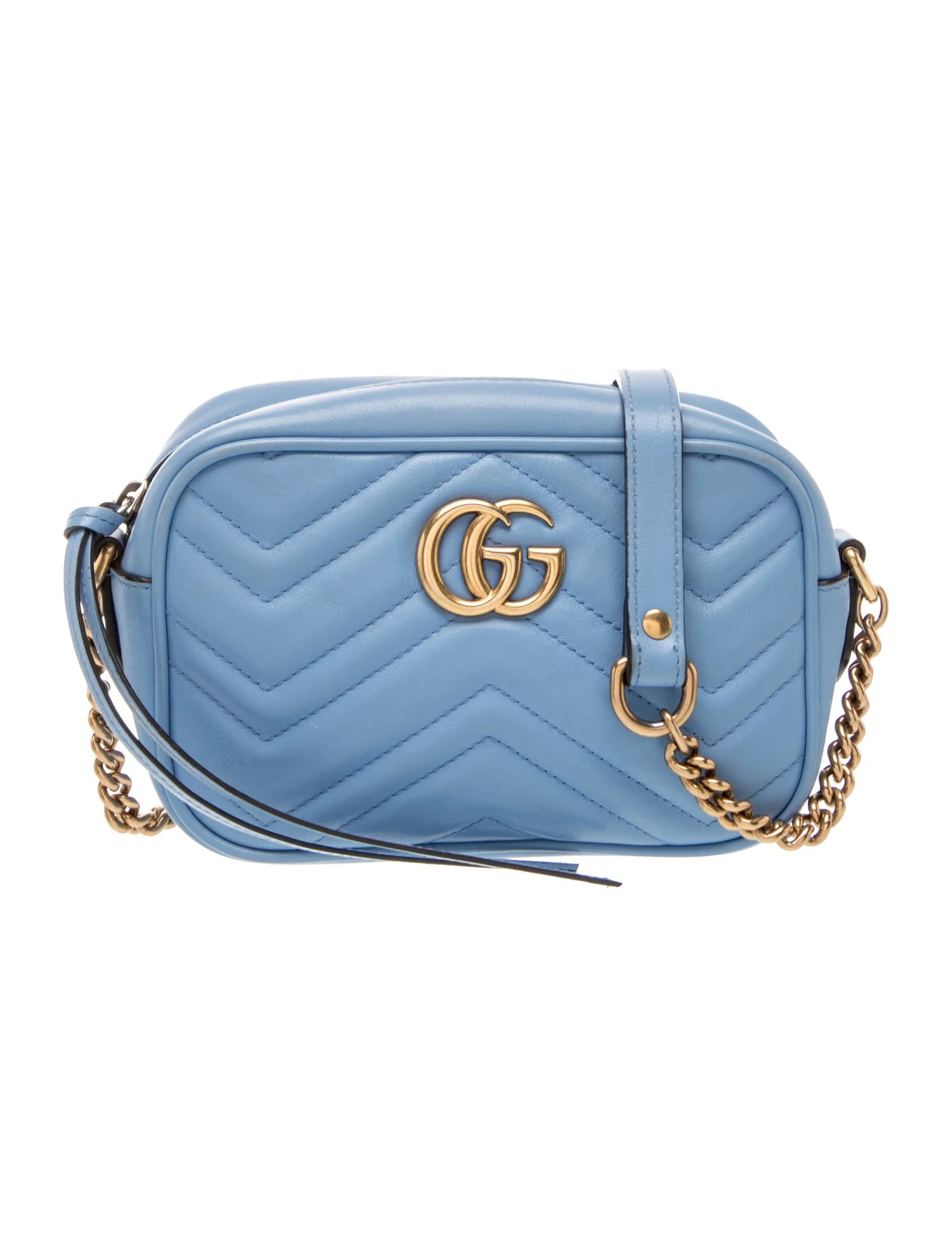 Gucci Double G Marmont Mini - Blue Crossbody Bags, Handbags - GUC2024624 | The RealReal | The RealReal