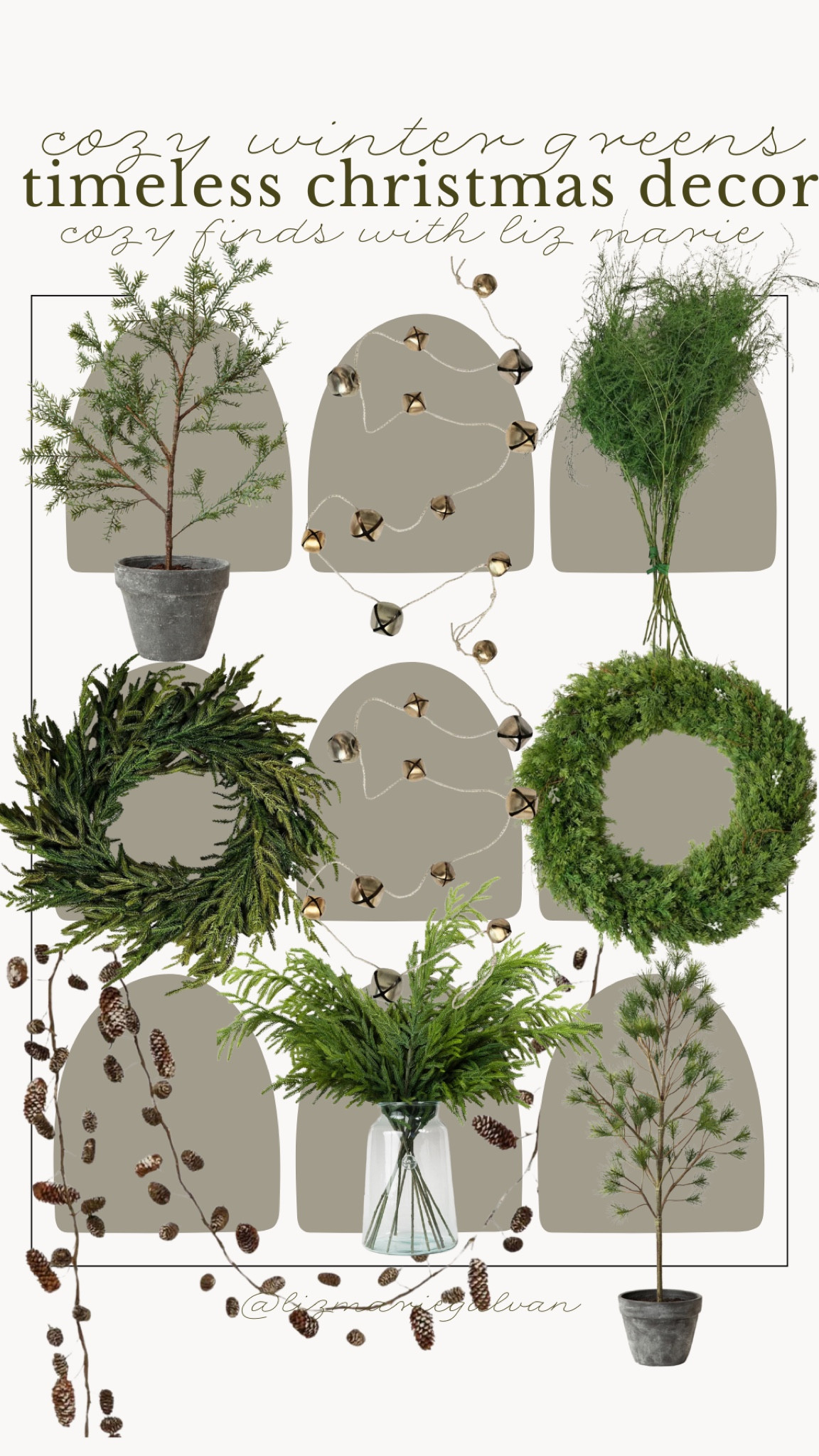 Cozy cottage farmhouse Christmas greens that never go out of style and can be used for years to come. 

#LTKHome #LTKSeasonal #LTKHoliday