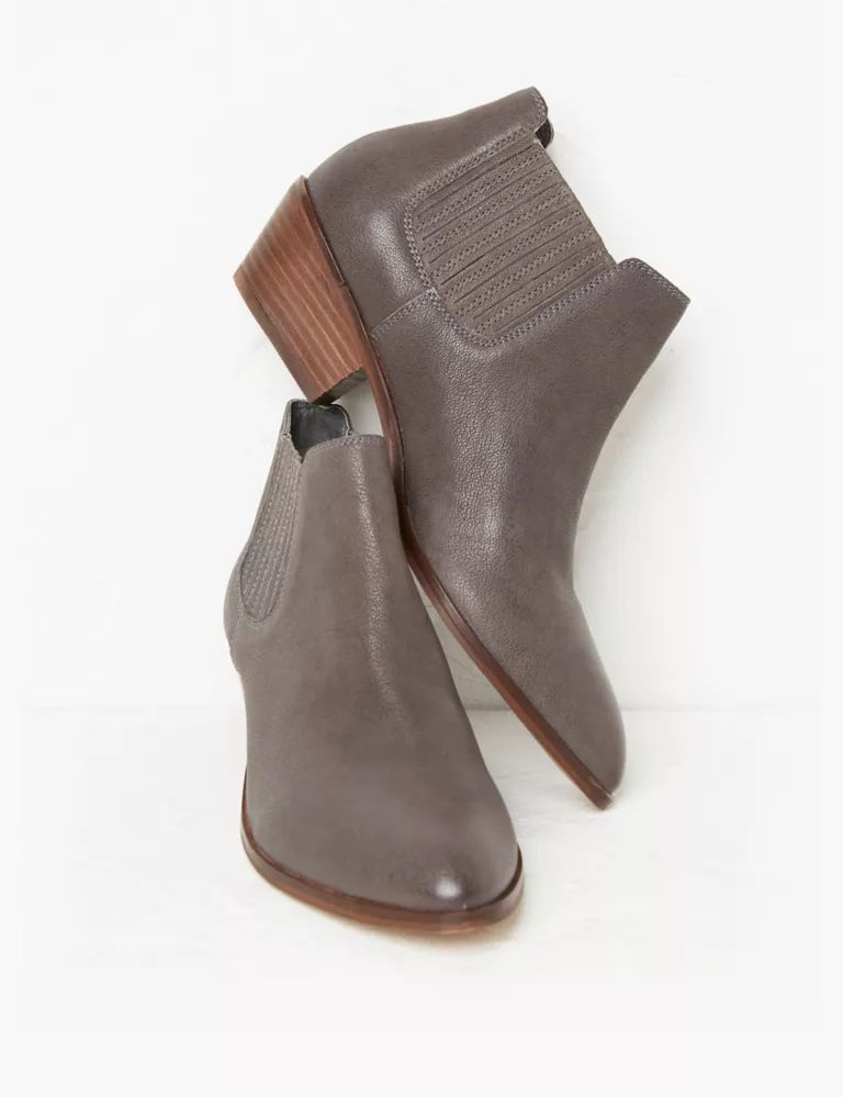 Leather Block Heel Ankle Boots | Marks & Spencer (UK)