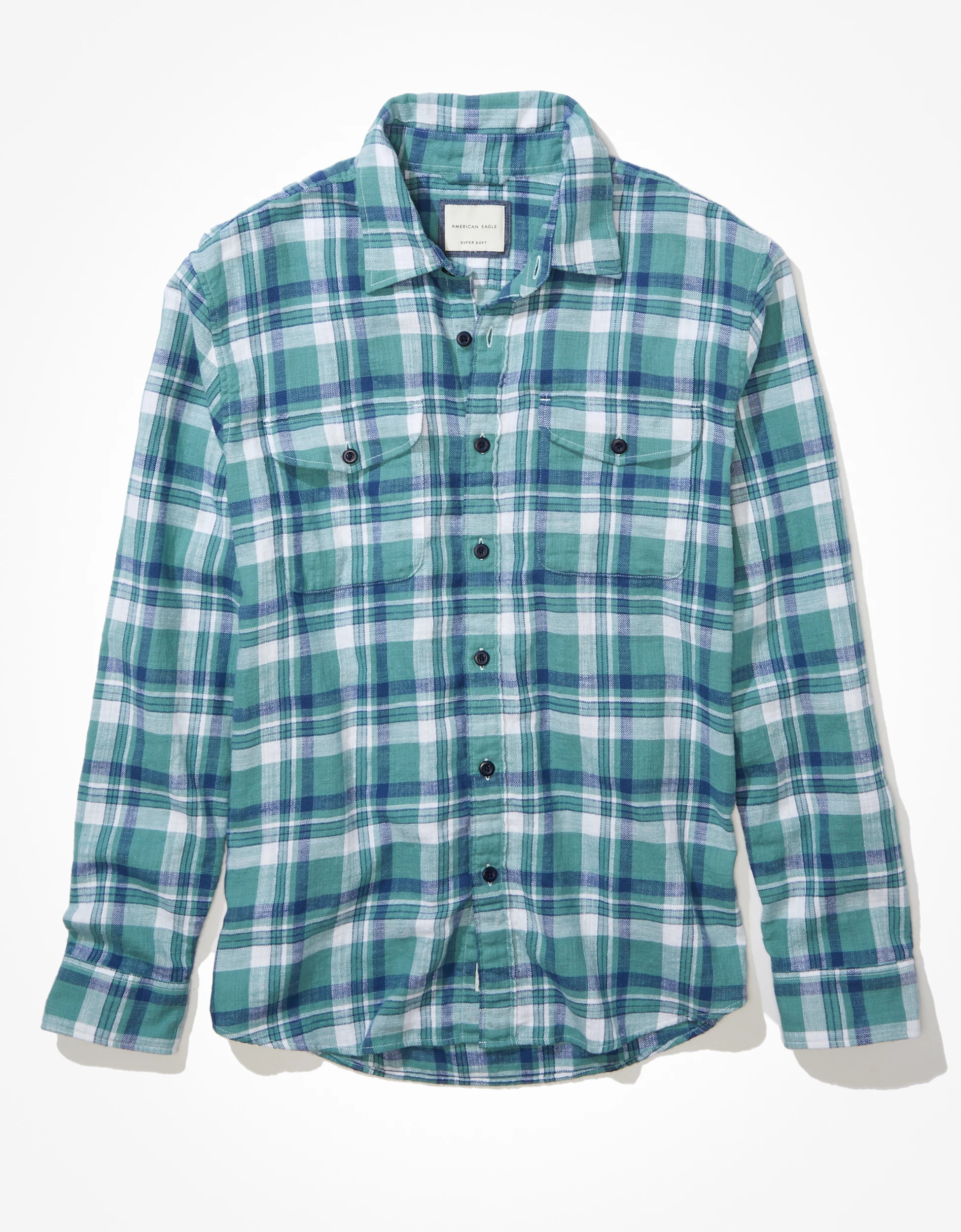 AE Super Soft Beach Flannel Shirt | American Eagle Outfitters (US & CA)