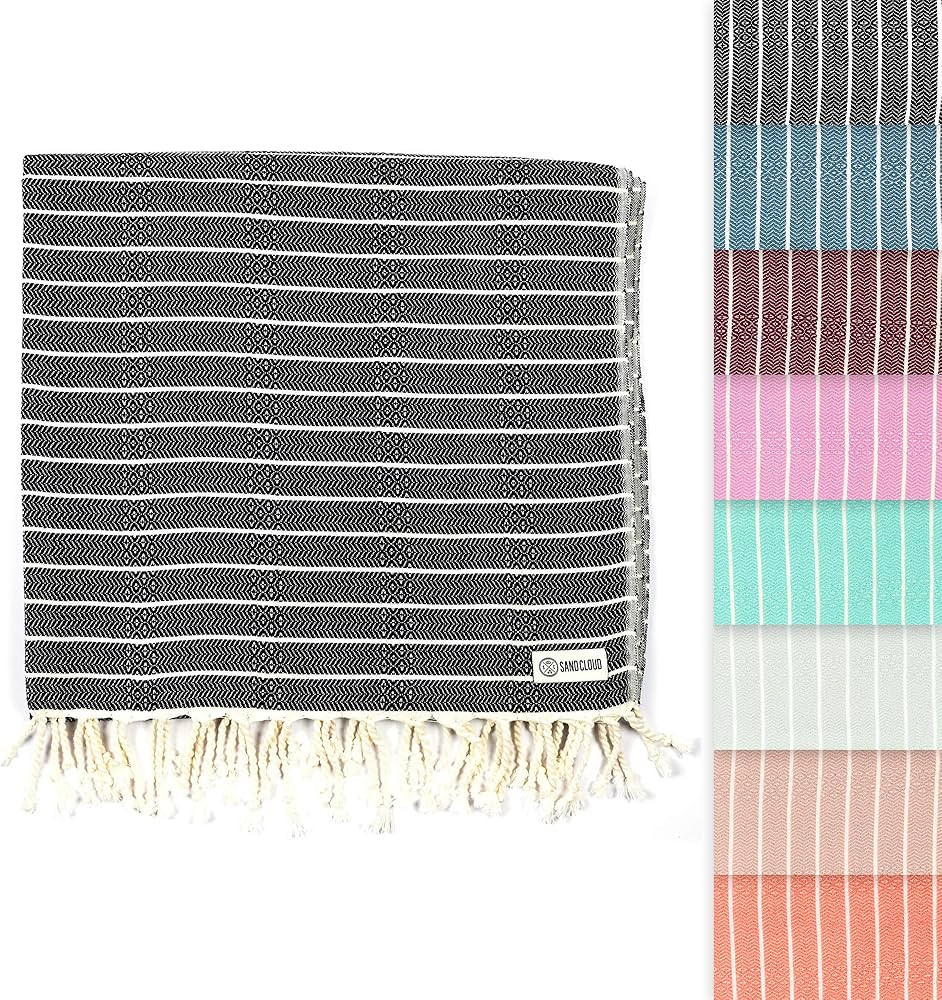 Sand Cloud Turkish Beach Towel - Sand Proof - 100% Certified Organic Turkish Towel - Quick Dry To... | Amazon (US)