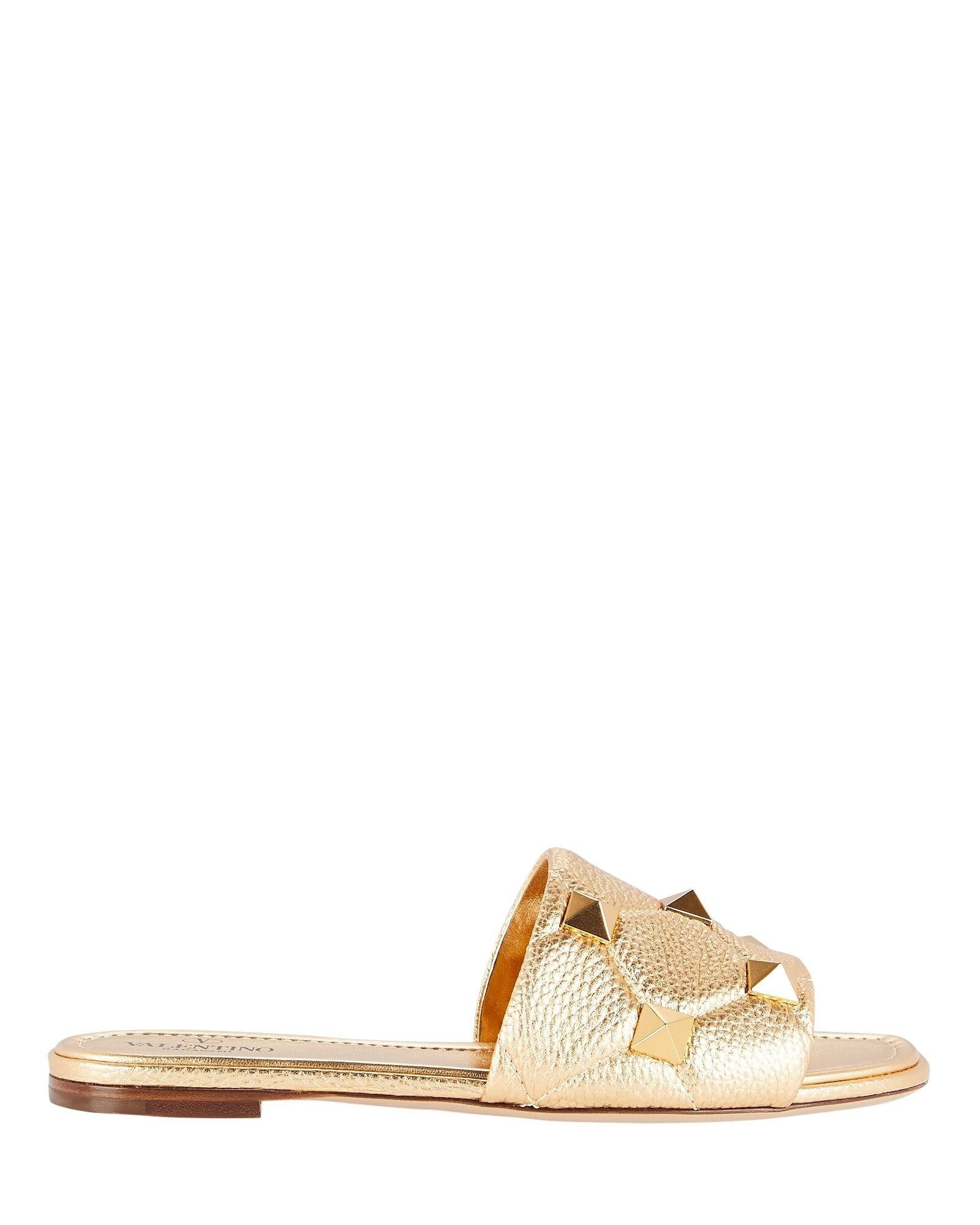 Quilted Rockstud Slide Sandals | INTERMIX