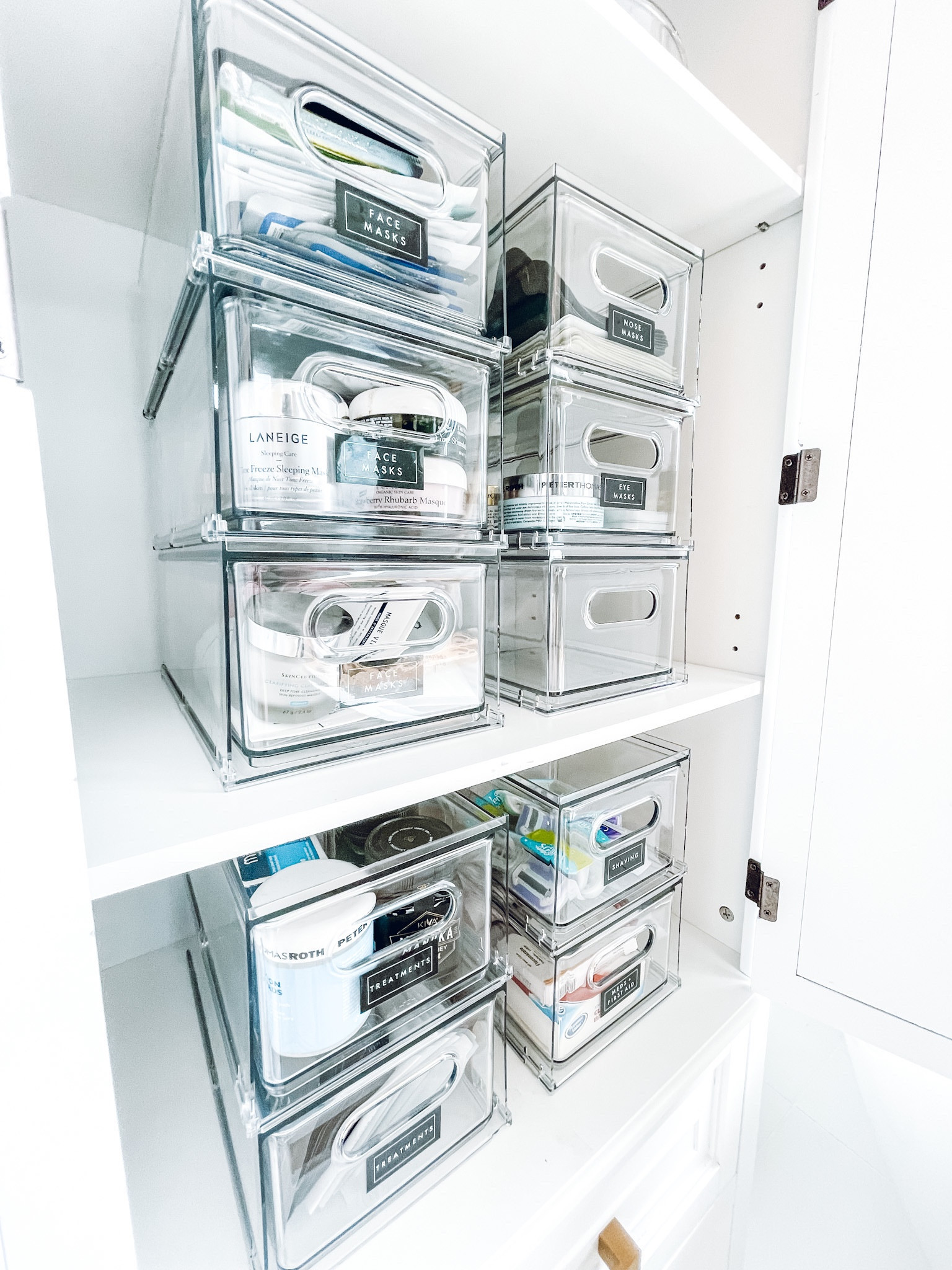 Bathroom organization. Home Edit T.H.E fridge divided drawer. Amazon Brother P-Touch and Greencycle label tape✨

#LTKhome #LTKfamily #LTKbeauty