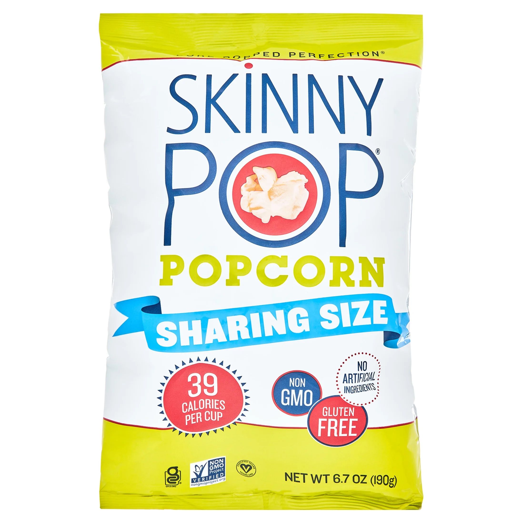 SkinnyPop Gluten-Free Original Popcorn, 6.7 oz Sharing-Size Bag | Walmart (US)