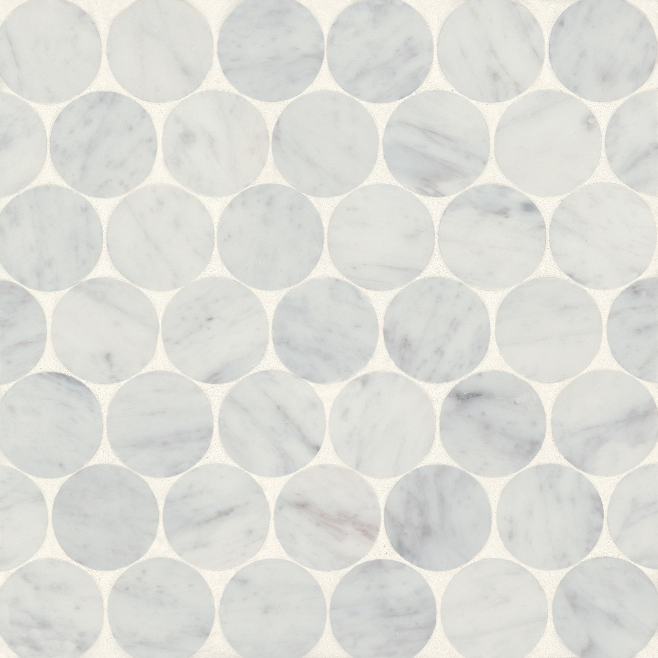 Monet Honed Marble Mosaic 10 Tile in White Carrara | Bedrosians Tile & Stone