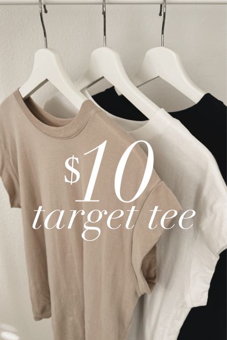Target $10 tee, I’m just shy of 5’7 and wear a S #StylinbyAylin 

#LTKSeasonal #LTKstyletip #LTKfindsunder50