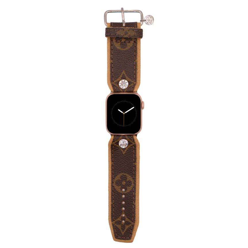 Blessing Band - Upcycled LV Monogram with Tan Watchband (All Sizes & Watch Types) | Spark*l