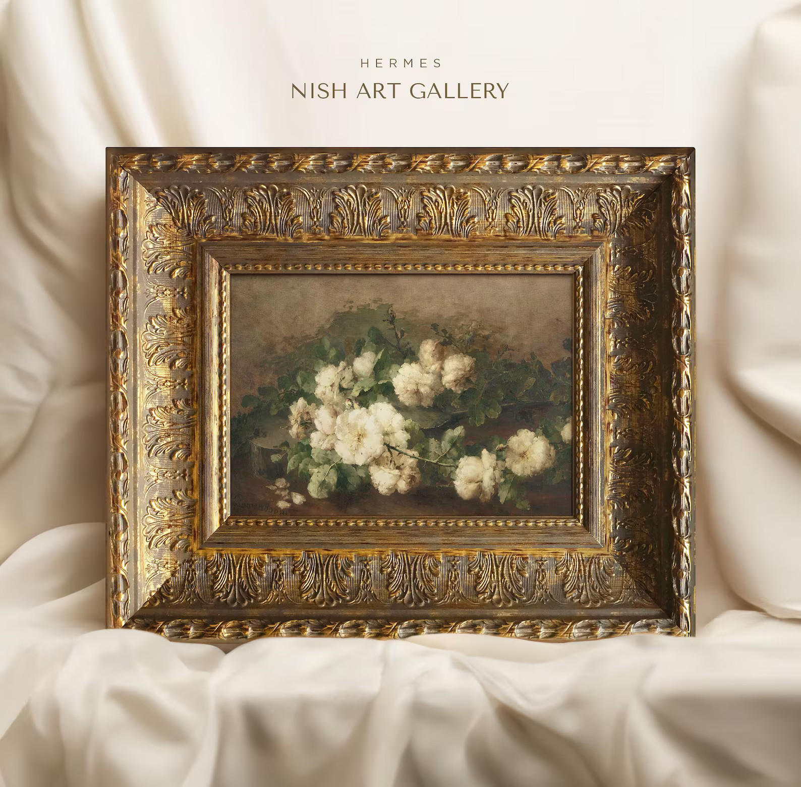 Vintage Art Prints Framed, Housewarming Gift, Antique Replica Painting, Flower Oil Painting, Orna... | Etsy (US)