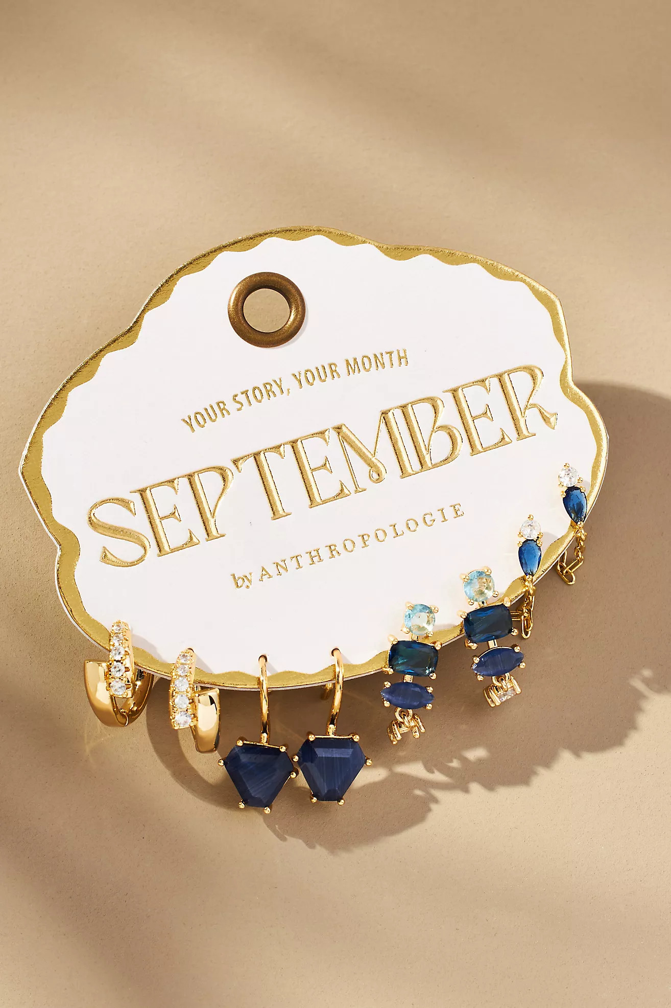 Birthstone Huggie Earrings, Set of 4 | Anthropologie (US)