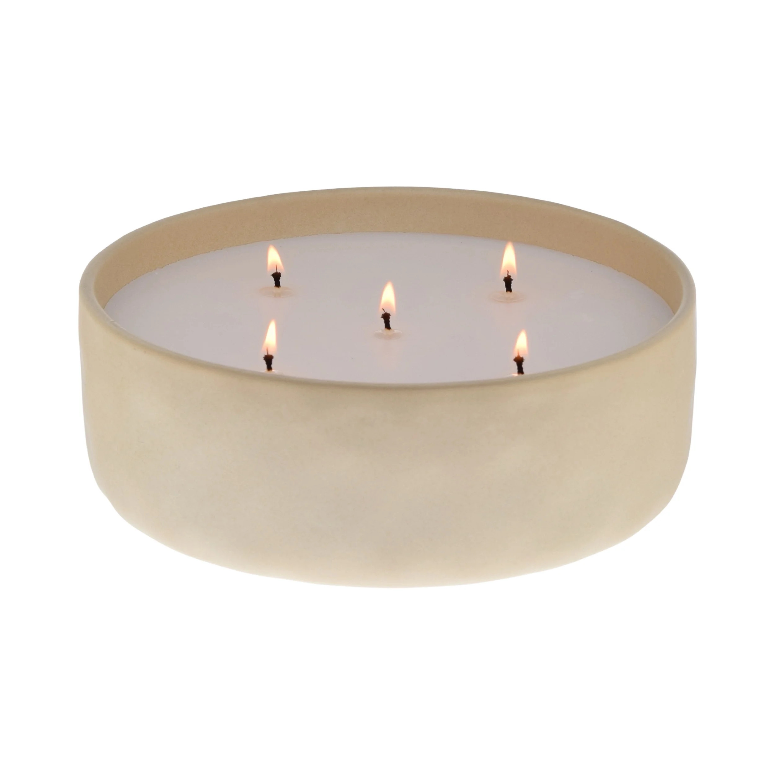 Home Decor Collection Salted Coconut & Mahogany Scented 5-Wick 43.7oz Glazed Ceramic Candle | Walmart (US)