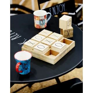 Rae Dunn Tic Tac Toe Wooden Board Game | Overstock.com Shopping - The Best Deals on Other Game Ta... | Bed Bath & Beyond