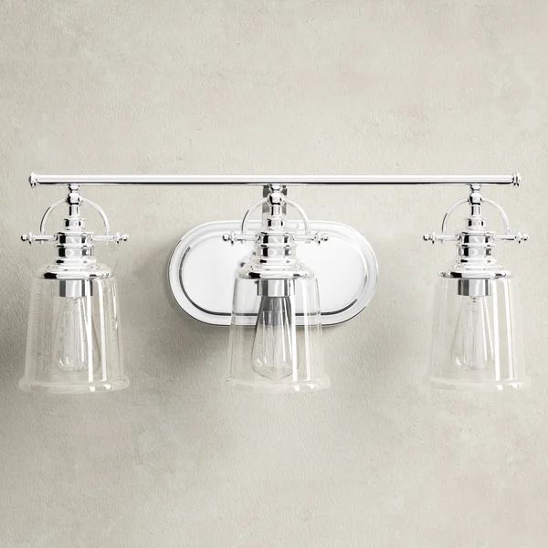 Mont 3 - Light Dimmable Polished Chrome Vanity Light | Wayfair North America