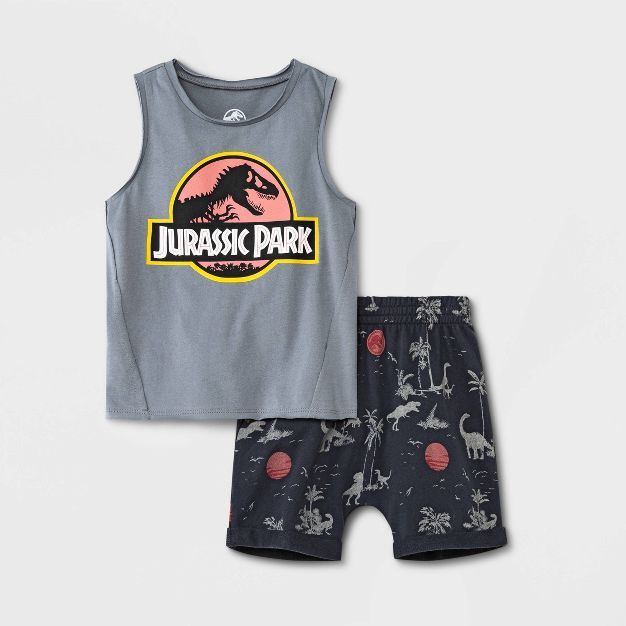 Toddler Boys' Jurassic Park Top and Bottom Set - Black | Target