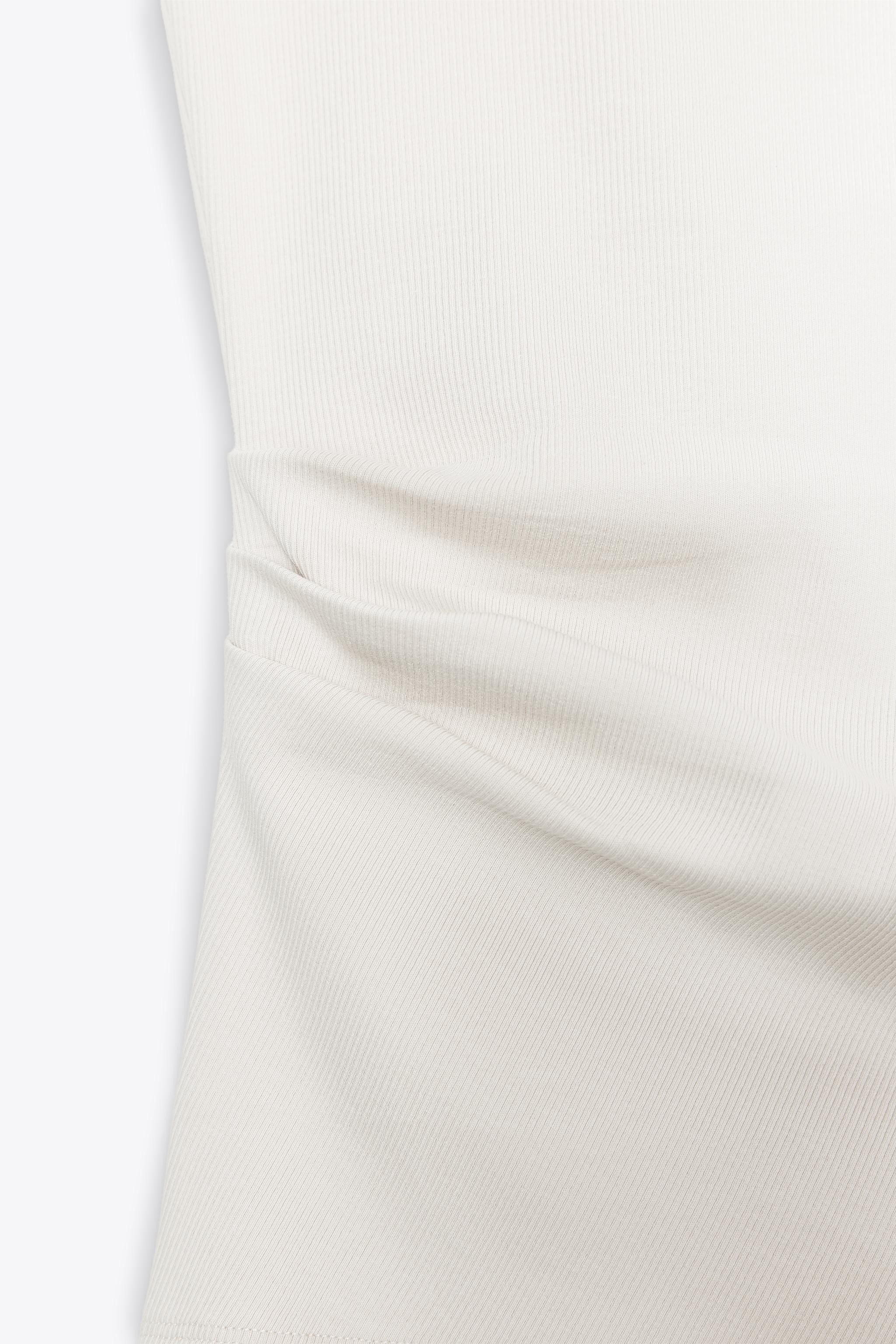 RIBBED DRAPED TOP | Zara UK