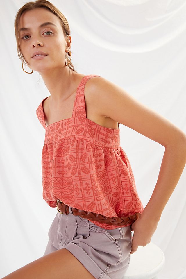 Embroidered Button-Back Tank | Anthropologie (US)