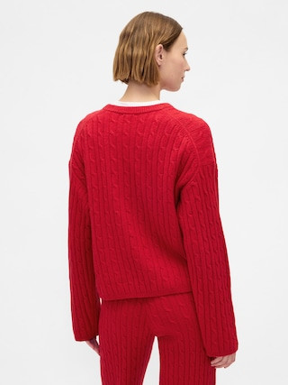 CashSoft Cable-Knit Crewneck Sweater | Gap (US)