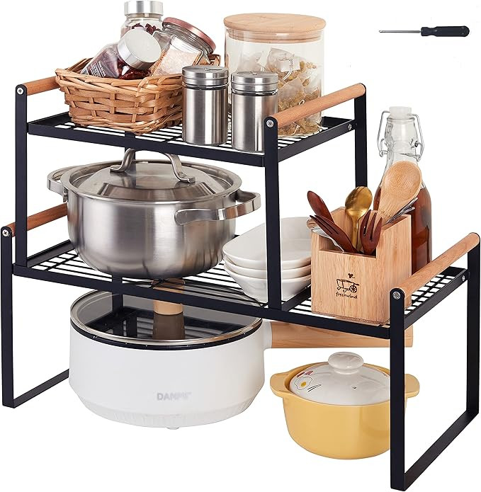 DOTORYDESIGN 2Pack Stackable Wide Countertop Organizer, Kitchen Organization and Storage, Spices ... | Amazon (US)