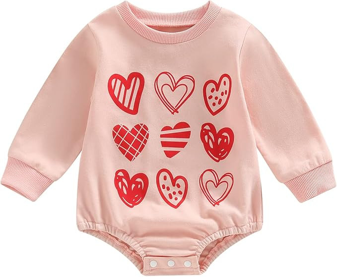 Newborn Baby Girl Boy Sweatshirt Romper Long Sleeve 0 3 6 12 18 Months Fall Winter Clothes | Amazon (US)