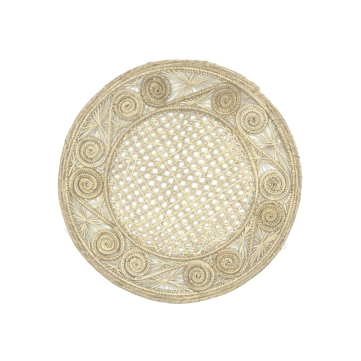 Hand Woven Spiral Placemat - Natural | Christian Ladd Home