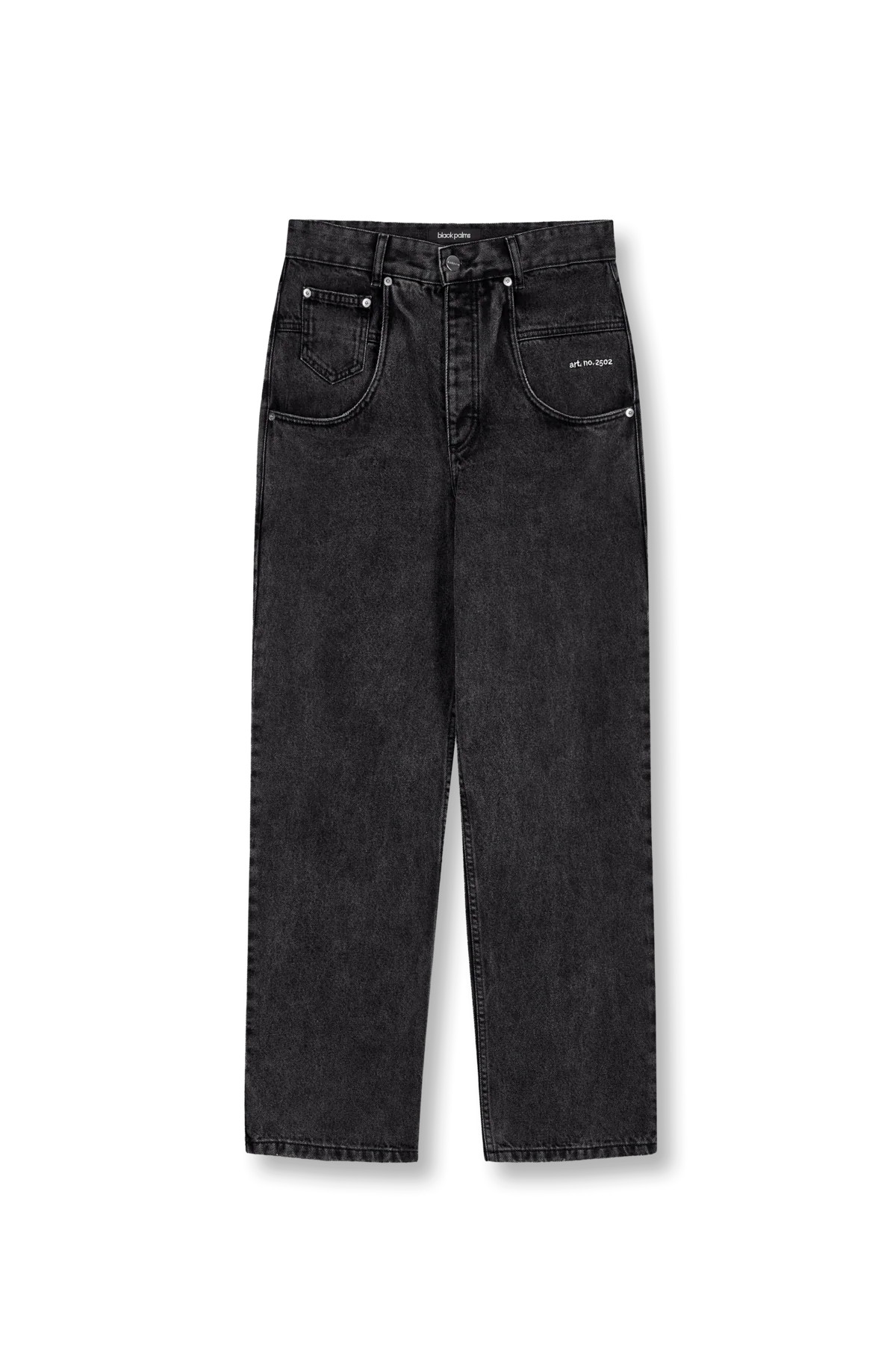 JEANY 2502 Jean Faded Black | black palms