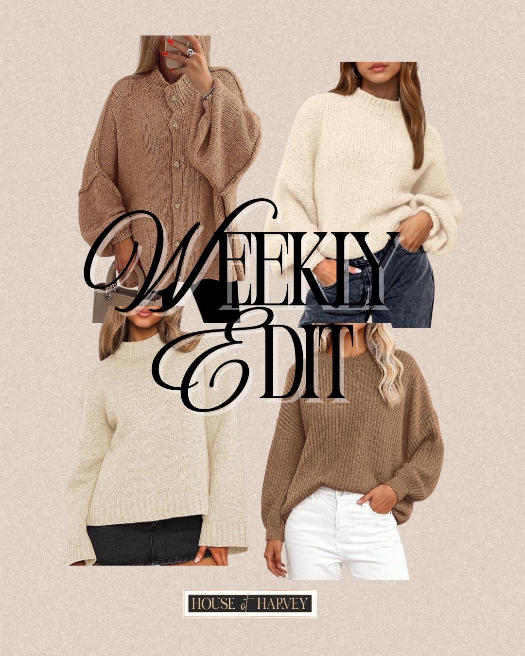 WEEKLY EDIT— this week it’s all about timeless neutrals styled with purpose—camel knits, ivory trousers, crisp button-downs, and tailored layers. This week is about looking put together while leaning into calm, intentional routines: morning coffee rituals, tidy spaces, simple meals, and outfits that make everyday life feel elevated. I found the best pieces all from Amazon and under $100! These sweaters are so chic! All linked ⬆️

#ltkcreator #ltkfinds #ltkwatchnow #ltkstyletip #amazon #amazonfinds #chic #sweaters

#LTKOver40 #LTKSeasonal #LTKootd