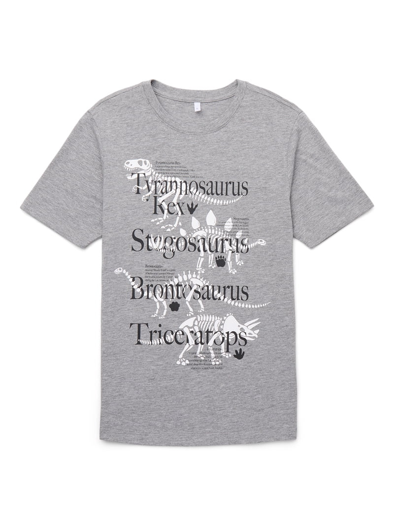 Wonder Nation, Boys' & Big Boys' Dino Bones Graphic Tee, Sizes 4-18 | Walmart (US)