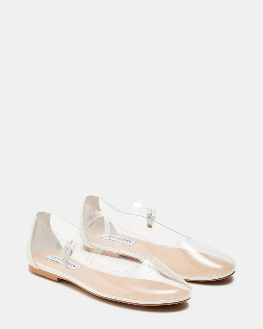 VINETTA Clear Mary Jane Ballet Flat | Women's Flats | Steve Madden (US)