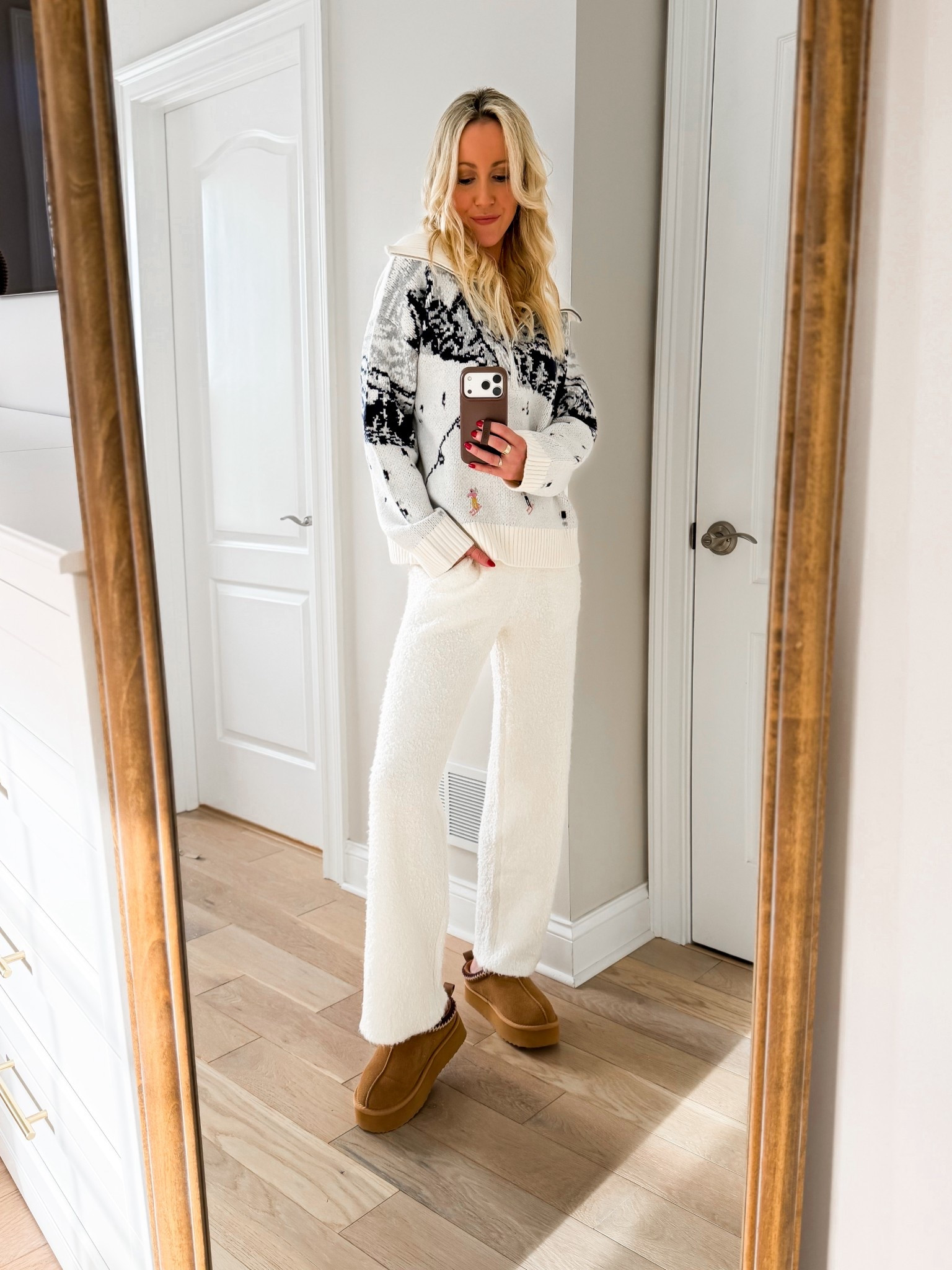 Holiday to winter new arrivals from Target!🎄❄️ Target new arrivals that are cozy, cozy, cozy! 🤩 Love this holiday sweater that you can take them into winter, too! SOO soft and stretchy! Obsessed with the comfy level of all! And can we talk about the cozy lounge pants? So stretchy (but they hold their shape) and soft, without being itchy! Have pockets! Also, everything has been recently restocked Perfect for Christmas morning, holiday travel, and also to wear all Christmas vacation! Even perfect to wear after the holidays! I’m 5’7” wearing medium in the sweater and xs small in the lounge pants. 

#LTKHoliday #LTKTravel #LTKGiftGuide