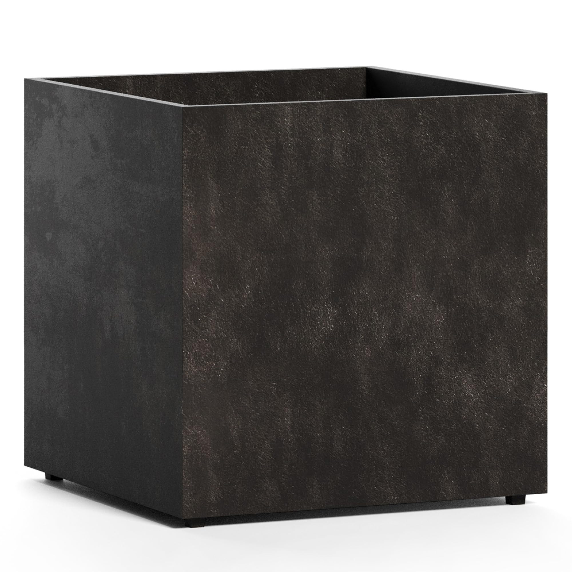 Reglito Cube Planter - 19.7 in x 19.7 in x 20.3 in - Brown Stone | Amazon (US)
