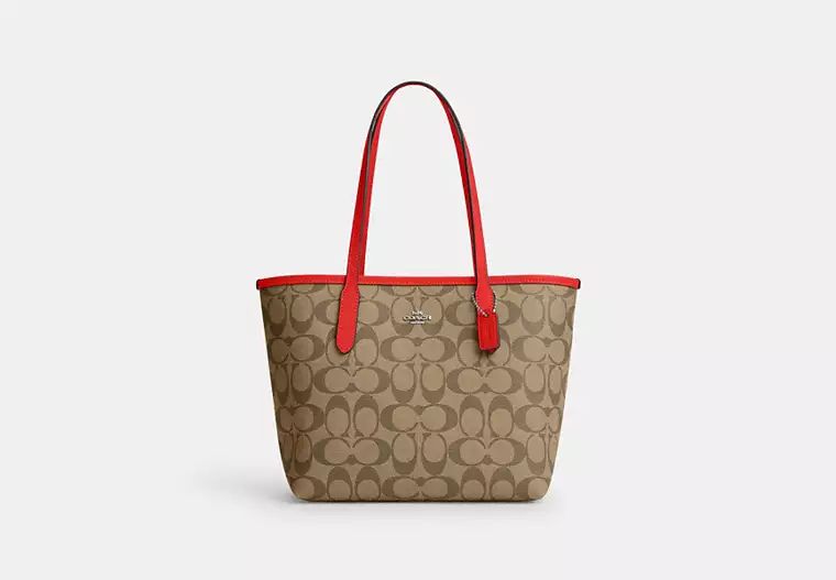 Mini City Tote In Signature Canvas | Coach Outlet