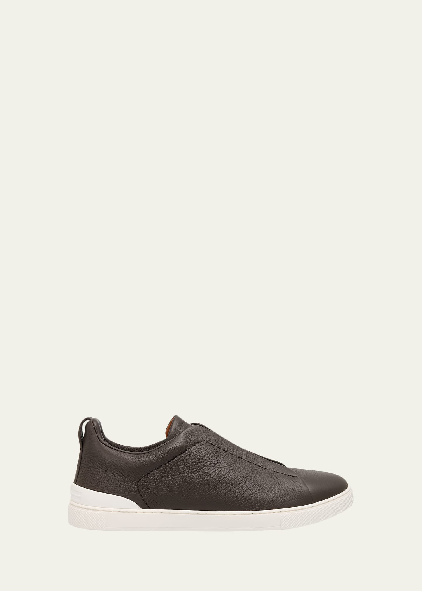 ZEGNA Men's Triple Stitch Deerskin Leather Sneakers | Bergdorf Goodman