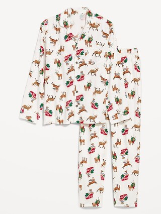 Printed Flannel Pajama Set | Old Navy (US)