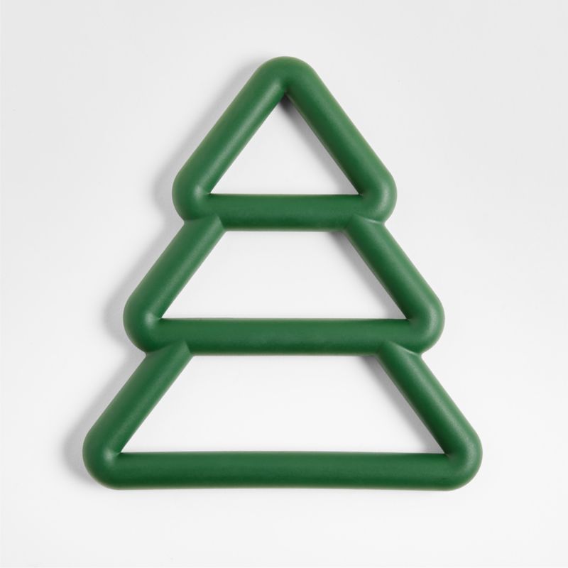 Silicone Christmas Tree Trivet | Crate & Barrel | Crate & Barrel