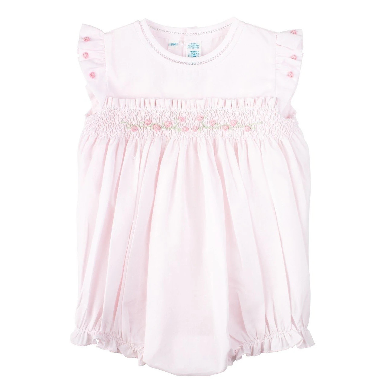 Rose Garden Collection Smocked Fly Sleeve Bubble | Feltman Brothers