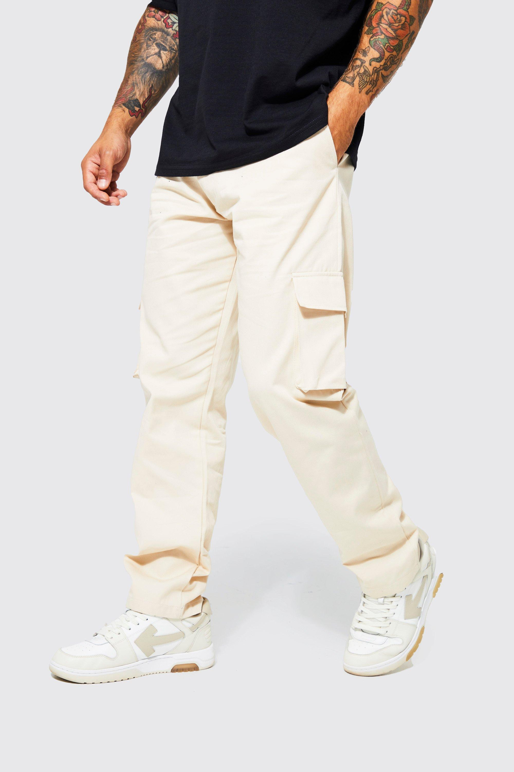 Fixed Waist relaxed Fit Cargo Chino Trouser | boohooMAN (DE, IE & UK)