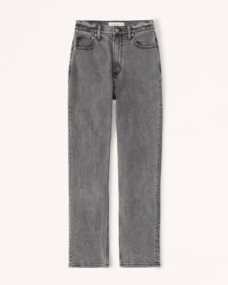Ultra High Rise Ankle Straight Jean | Abercrombie & Fitch (US)