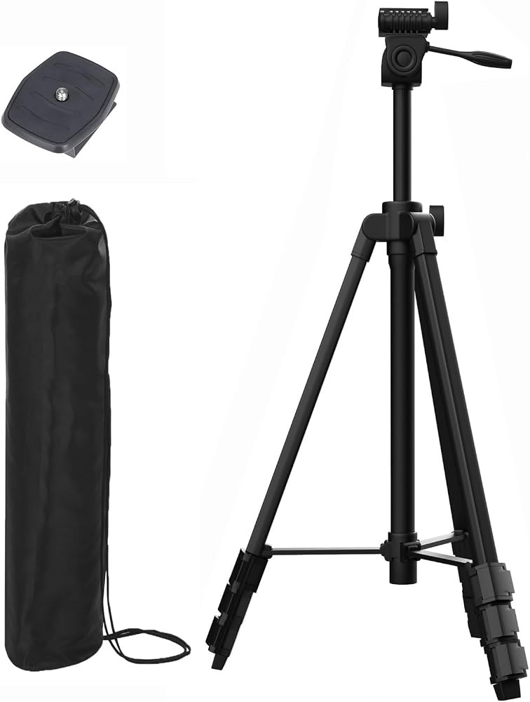 59-inch Lightweight Aluminum Laser Level Tripod Stand with Bubble Level, Quick Release Plate with... | Amazon (US)