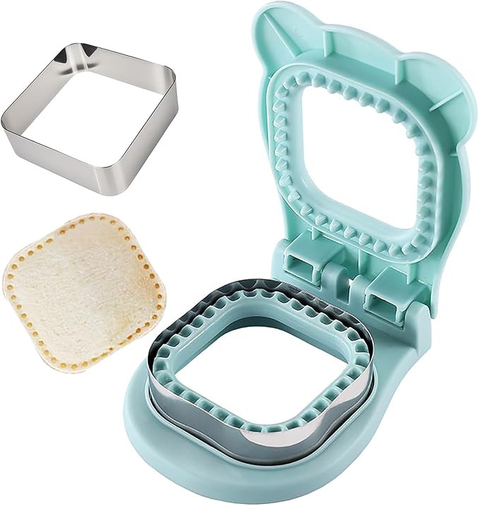 Sandwich Cutter and Sealer, Crustless Square Shaped Cutters for Kids Lunch, Cute Sandwich Maker P... | Amazon (US)