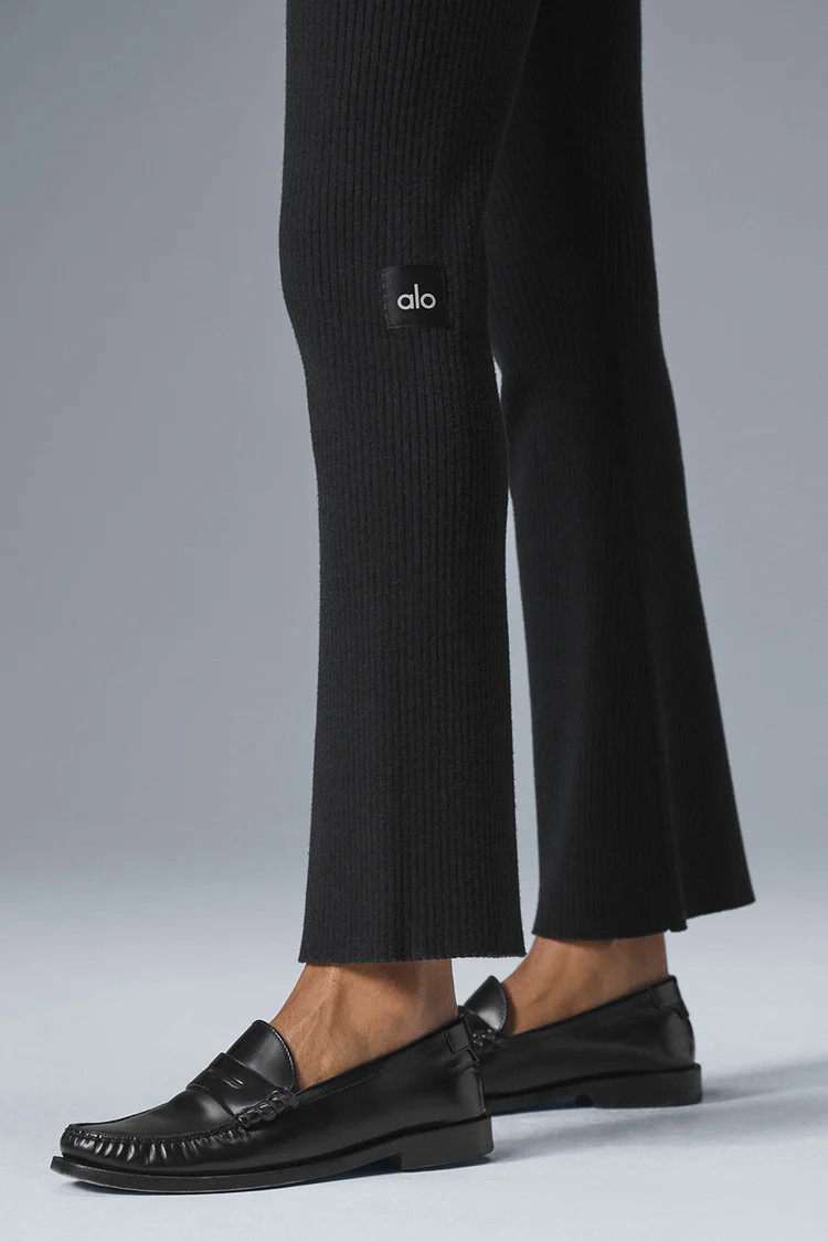 Denim Knit High-Waist Flare Pant | Alo Yoga (US)