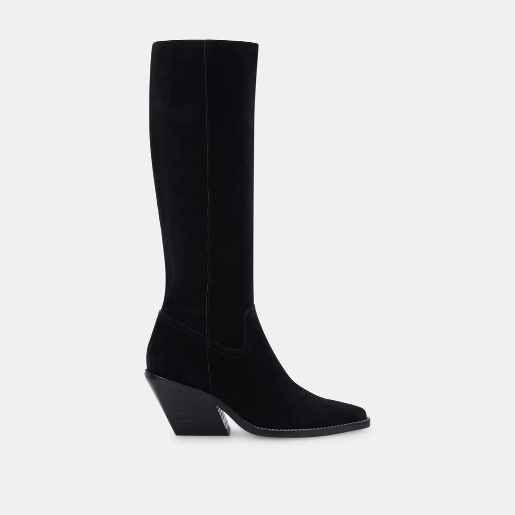 VARIAN BOOTS BLACK SUEDE | DolceVita.com
