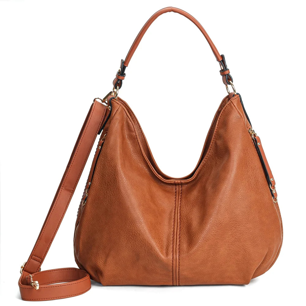 Capamaster Women\u2019s Faux Leather Hobo Bag with Crossbody Strap, Casual Shoulder Tote Handbag ... | Walmart (US)