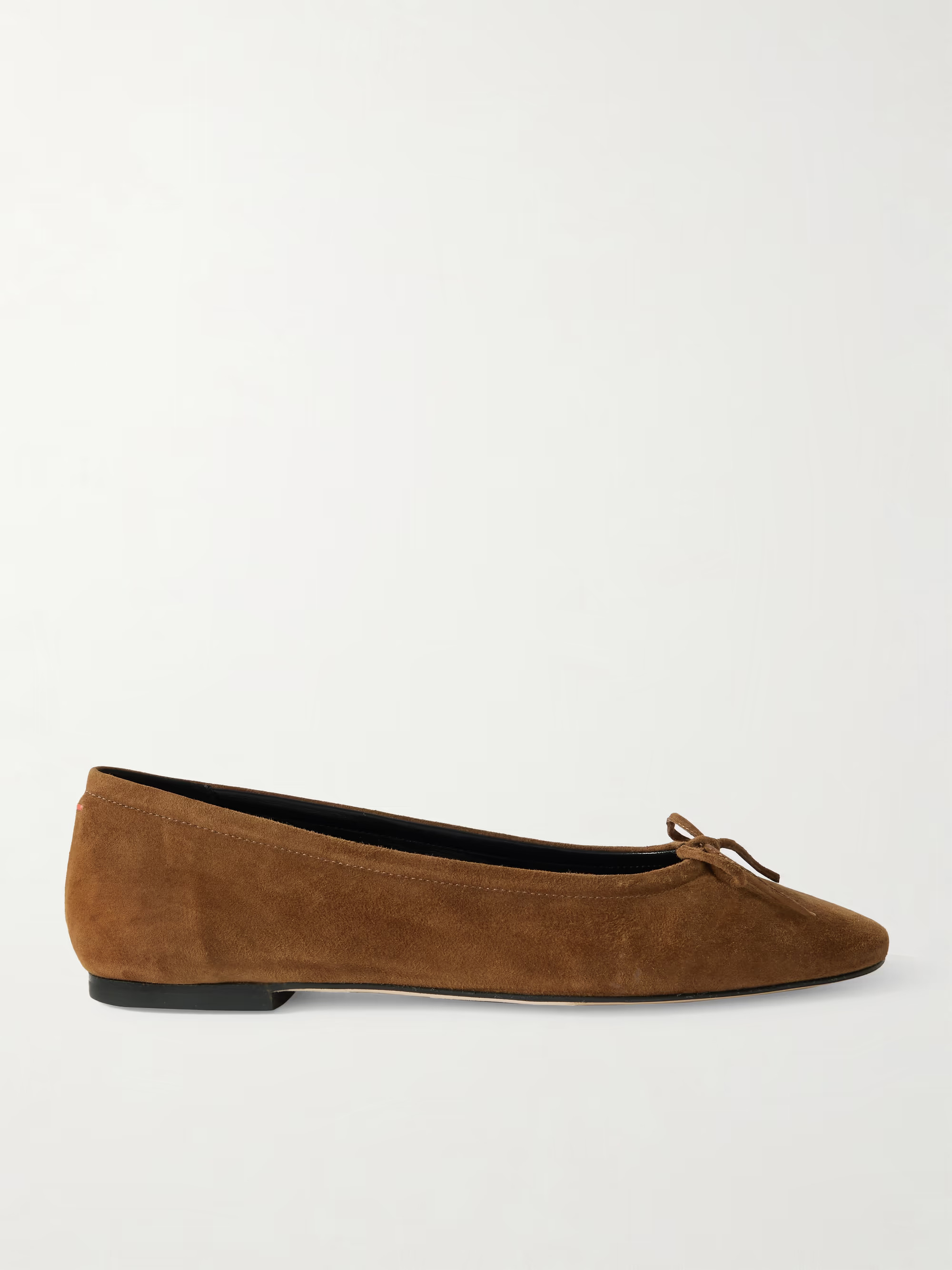 Delfina bow-detailed suede ballet flats | NET-A-PORTER APAC