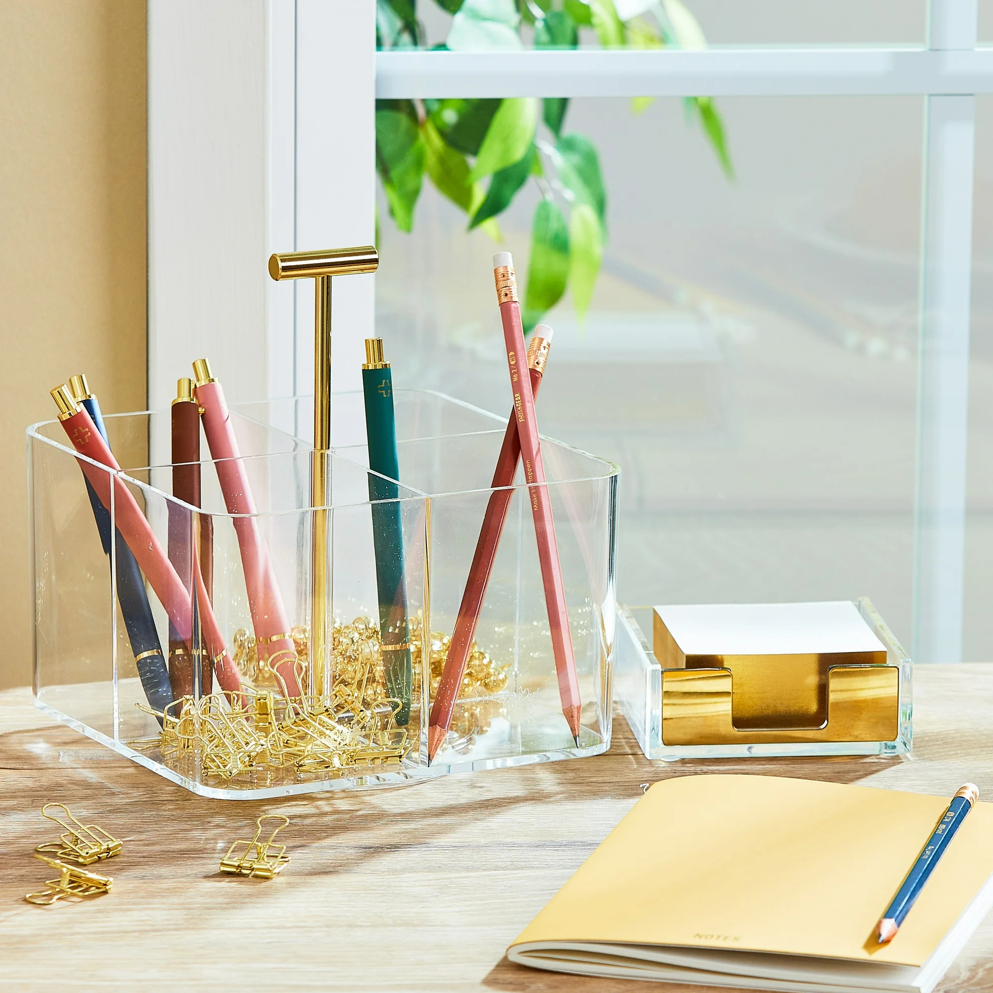 Pen+Gear Acrylic Rotating Organizer, 6.57 x 6.57 x 7.28inch, Clear Color, 1 Pack | Walmart (US)