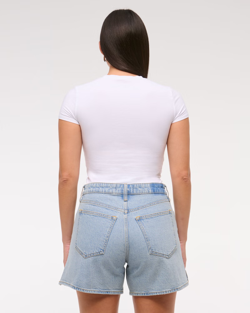 Women's Curve Love High Rise Dad Short | Women's Bottoms | Abercrombie.com | Abercrombie & Fitch (US)
