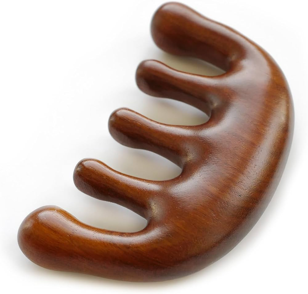 Head Scalp Comb, Scalp Massage Comb, Sandalwood Scalp Stimulator Comb, Wooden Wide Tooth Comb for... | Amazon (US)