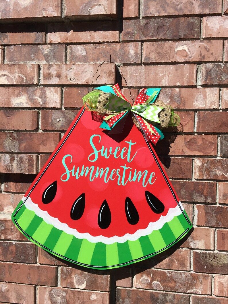 Summer Door Hanger, Watermelon Door Hanger, Watermelon Wreath, Summer Wreath, Sweet Summertime, S... | Etsy (US)